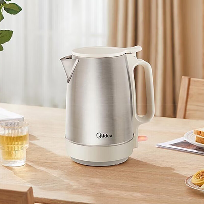 美的SH17DG01电水壶304不锈钢家用烧水保温一体自动泡茶学生小型